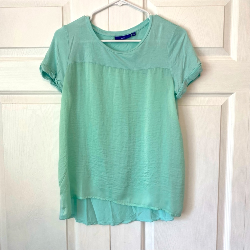 light blue top